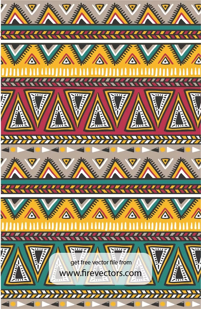 Tribal Striped Seamless Pattern Vector Free Download