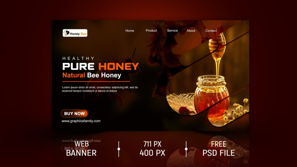 Honey Web Banner Design â GraphicsFamily