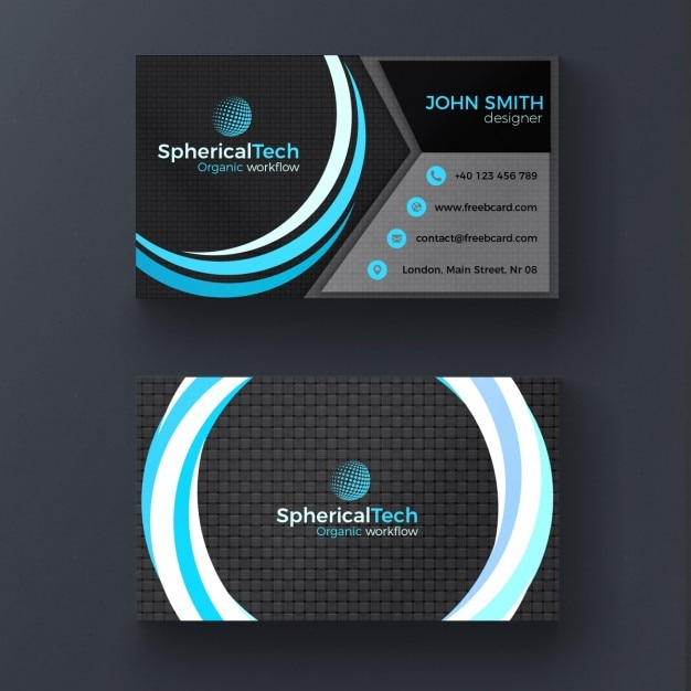 Modern spherical business card