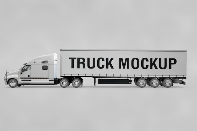 Side view of truck mockup