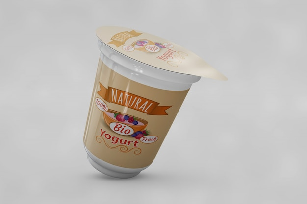 Yogurt packaging mockup