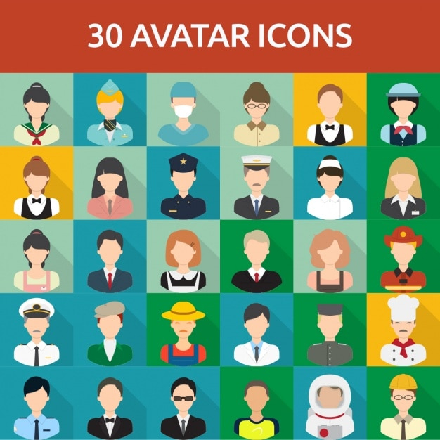 30 avatar icons