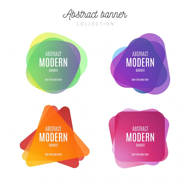 Abstract modern banner collection