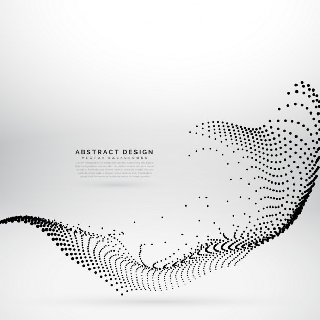 Abstract wave background with dots