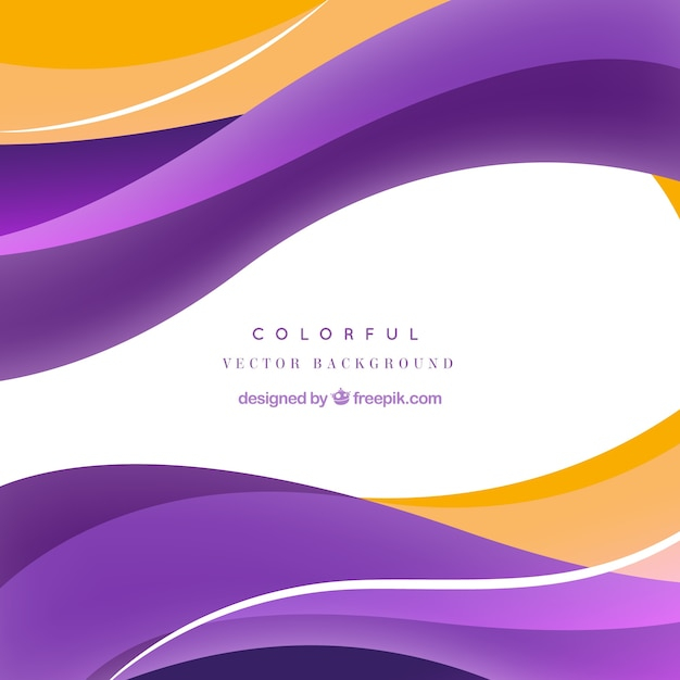Abstract waves colorful vector background