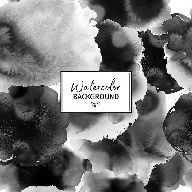 Black and white watercolor pattern