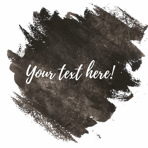 Black watercolor brushes with text template