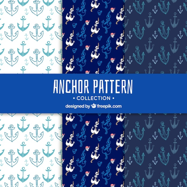 Blue anchor pattern collection