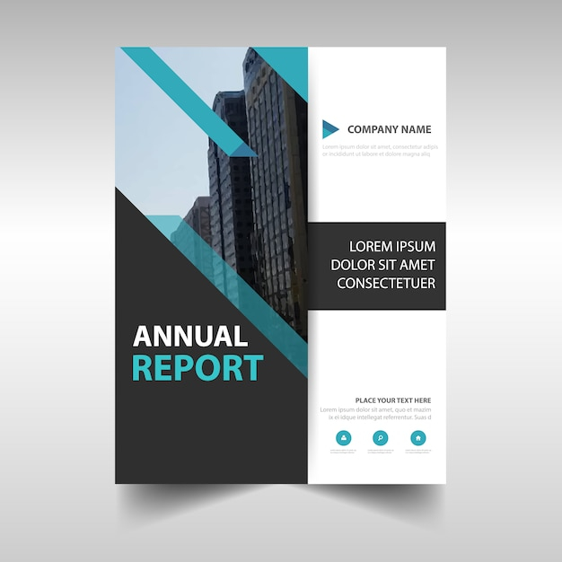 Blue creative annual report cover