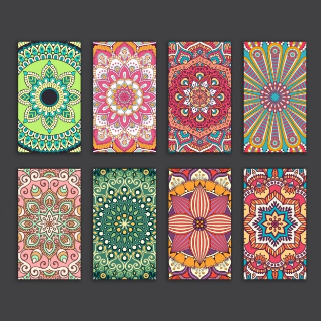 Boho style cards collection