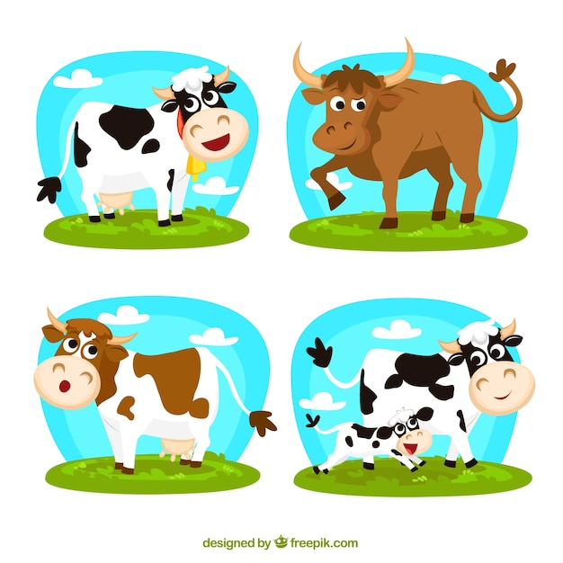 Cartoon cows