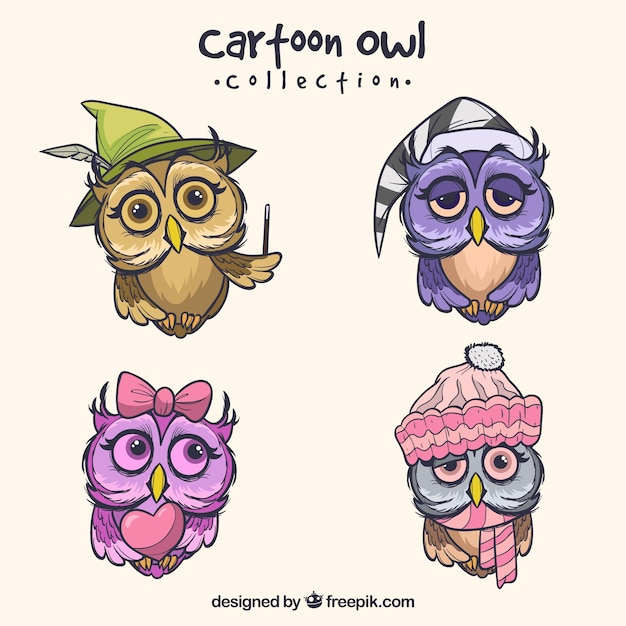 Cartoon owl collection