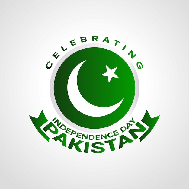 Celebrating pakistan independence day with typography.