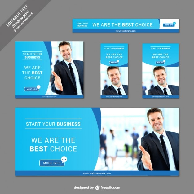 Collection of business banners