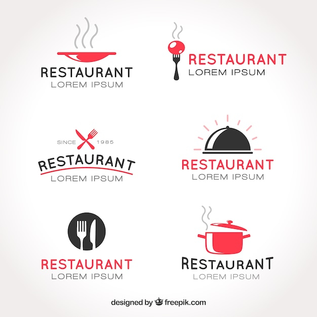 Collection of restaurant logos
