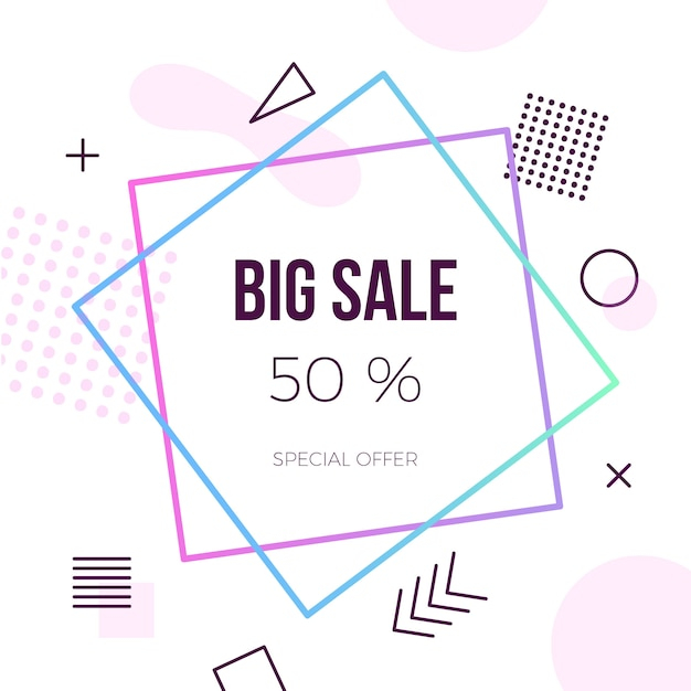 Colorful abstract geometric big sale background