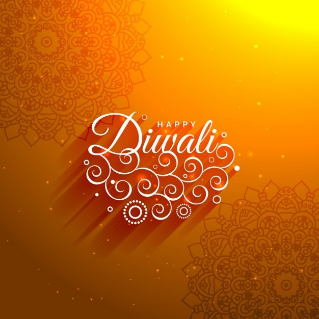 Diwali ornamental background with mandalas