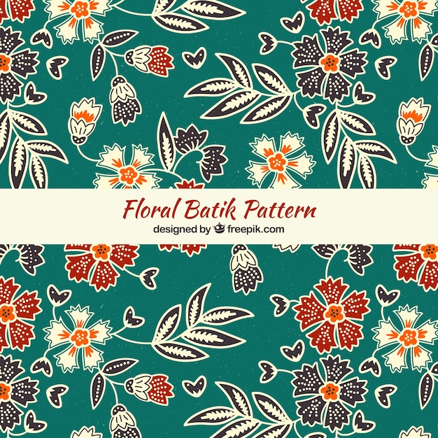 Elegant floral batik pattern