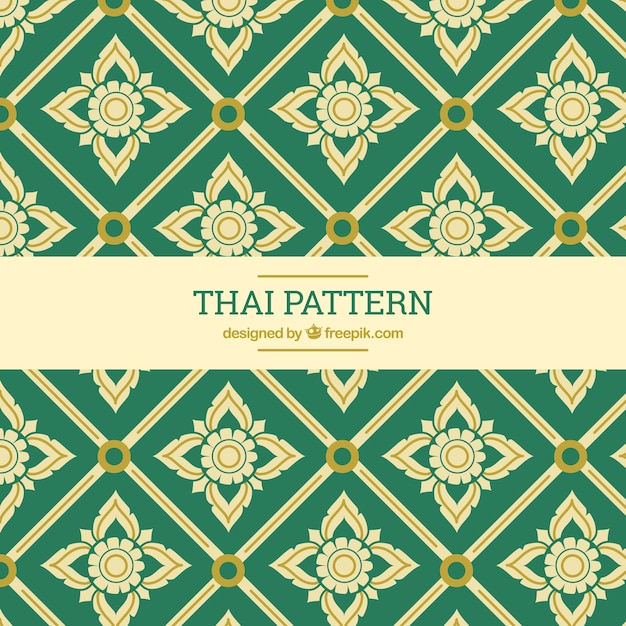 Elegant green thai pattern