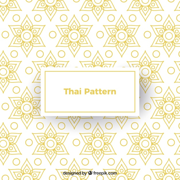 Elegant thai pattern with golden style