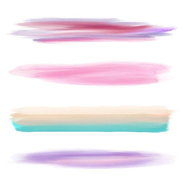 Four watercolor brushes
