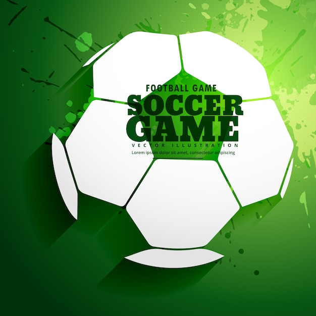 Green background with a soccer ball