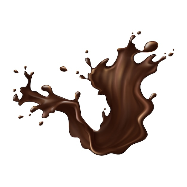 Hot chocolate, cacao or coffee splash