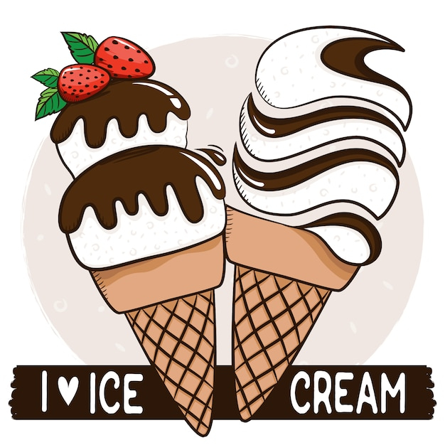 Ice cream background design