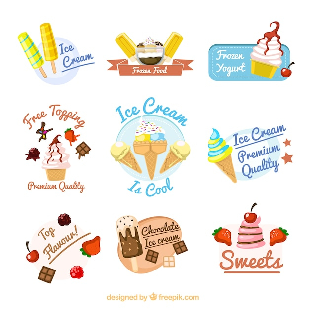 Ice cream badges