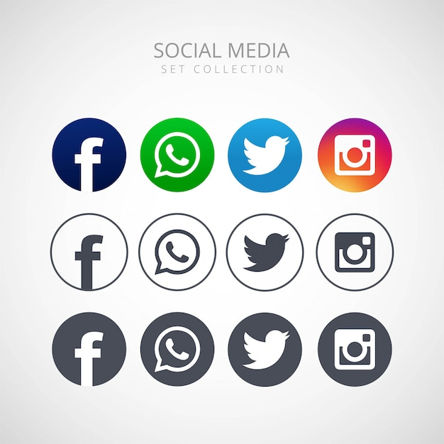 Icons for social networking vector illustration design