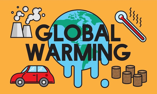 Illustration of global warming concept