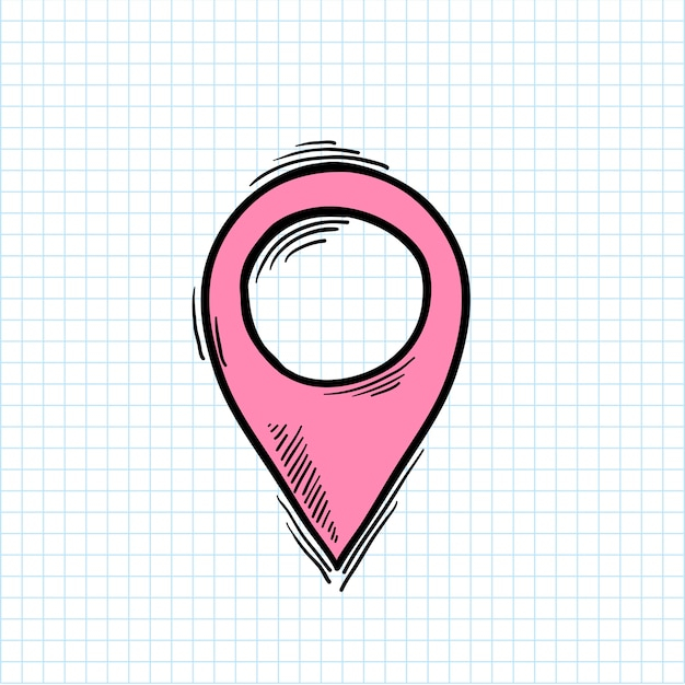Illustration of location symbol isolated on background