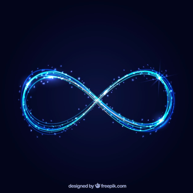 Infinity symbol with glowing effect
