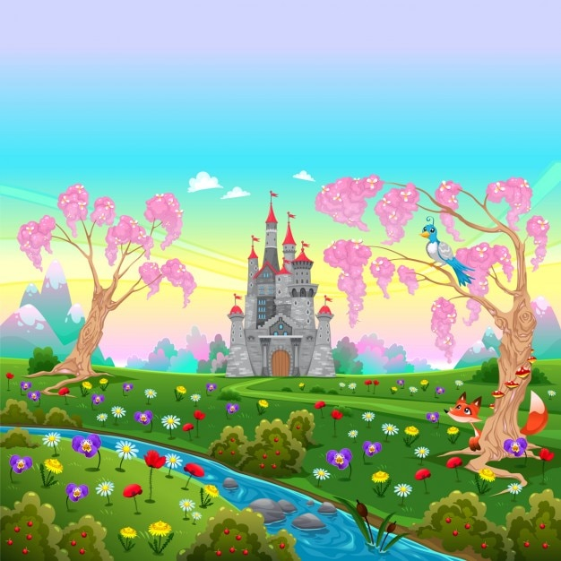 Landscape with a fantasy castle