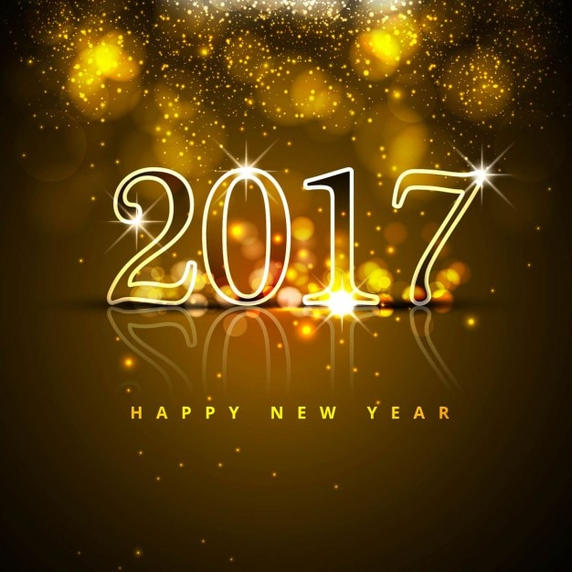 Luxurious new year background with bright numbers