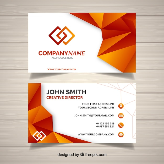 Modern abstract business card