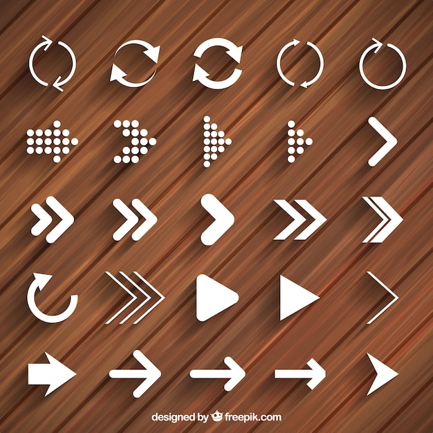 Modern arrows and reload icons
