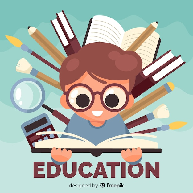 Modern education concept with flat design