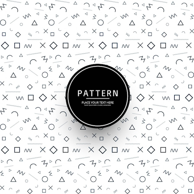 Modern memphis pattern background illustration