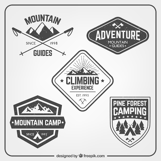 Mountain climbing badges pack 