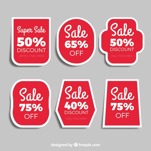 Pack of discount stickers