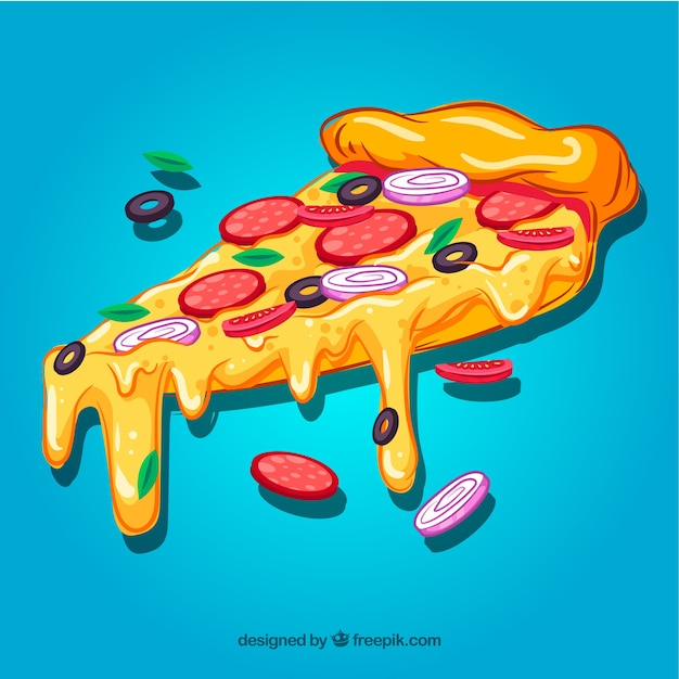 Pizza slice background