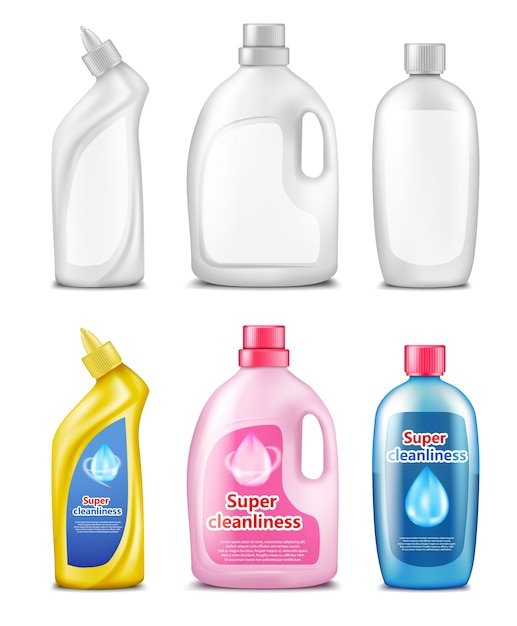 Plastic bottles for cleaning products