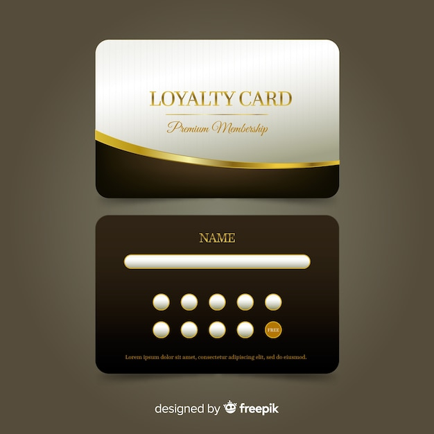 Premium loyalty card with golden style