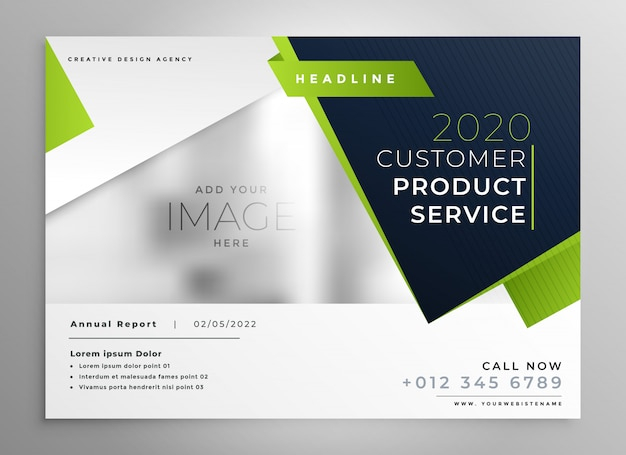 professional green business brochure design