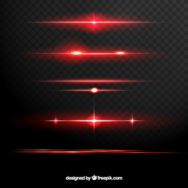 Red lens flare dividers collection