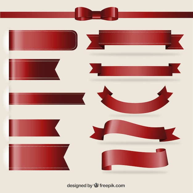Red ribbons collection