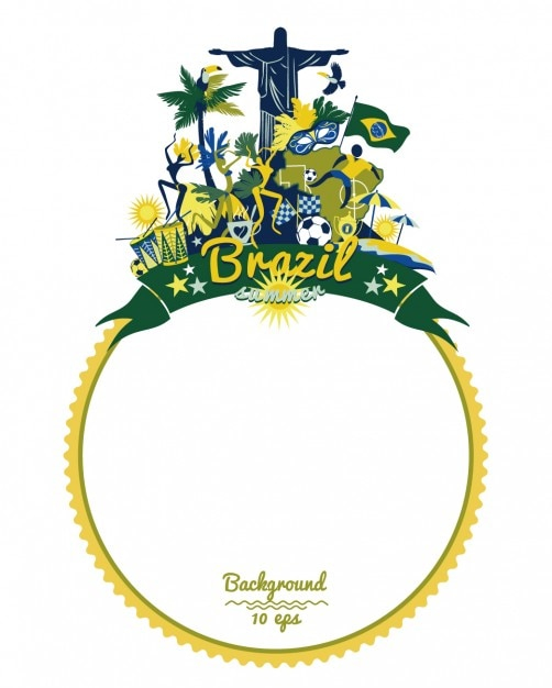 Rounded frame of Brazil 