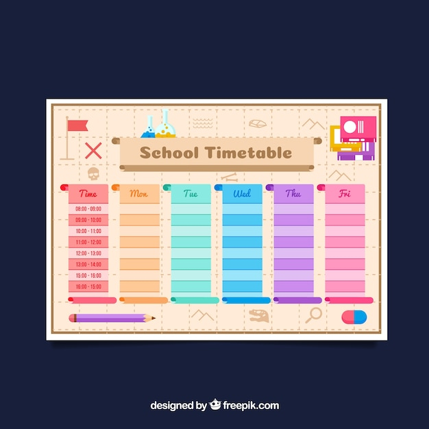 School timetable to organize