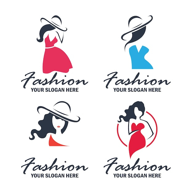 Set of fashion and beauty logo and emblem collection
